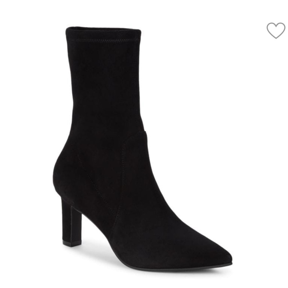 Brand new STUART WEITZMAN Brandie Mid-Calf Suede Booties Size 7.5 black